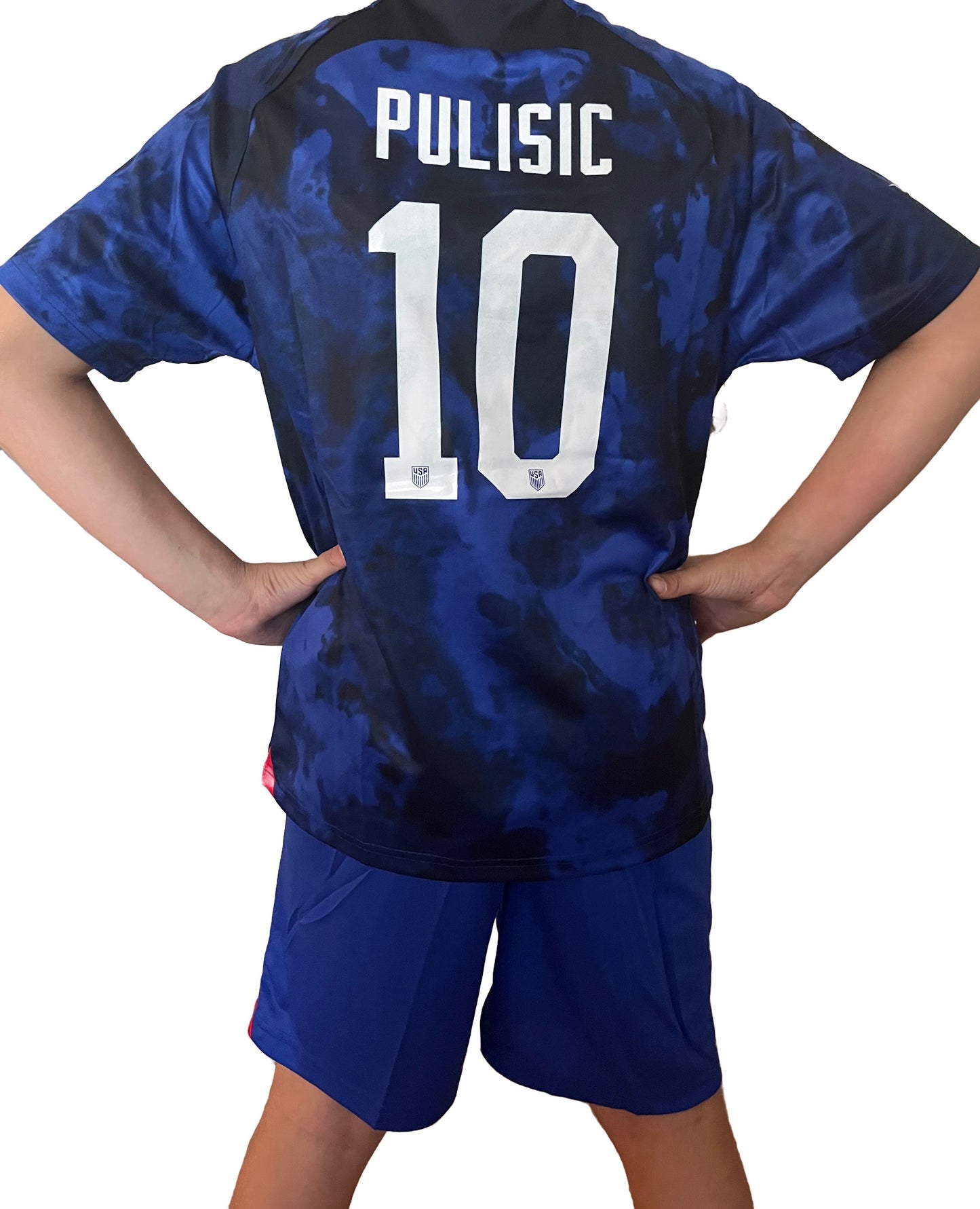 2022 A USA Away (Blue) World Cup Replica Soccer Kit - #10 - Christian Pulisic