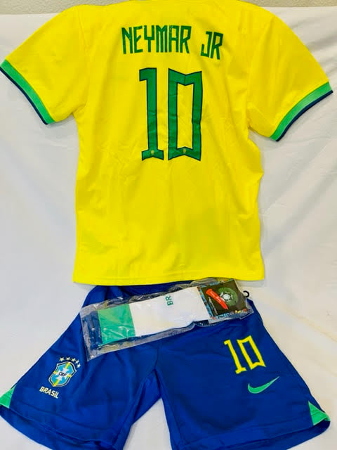 2022 Brasil Home World Cup Replica Soccer Kit - #10 - Neymar, Jr.