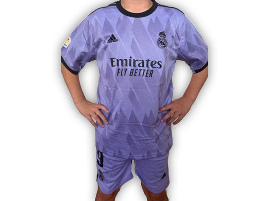 2022/23 Real Madrid 3rd Style Replica Kids Soccer Kit - #9 - Karim Benzema